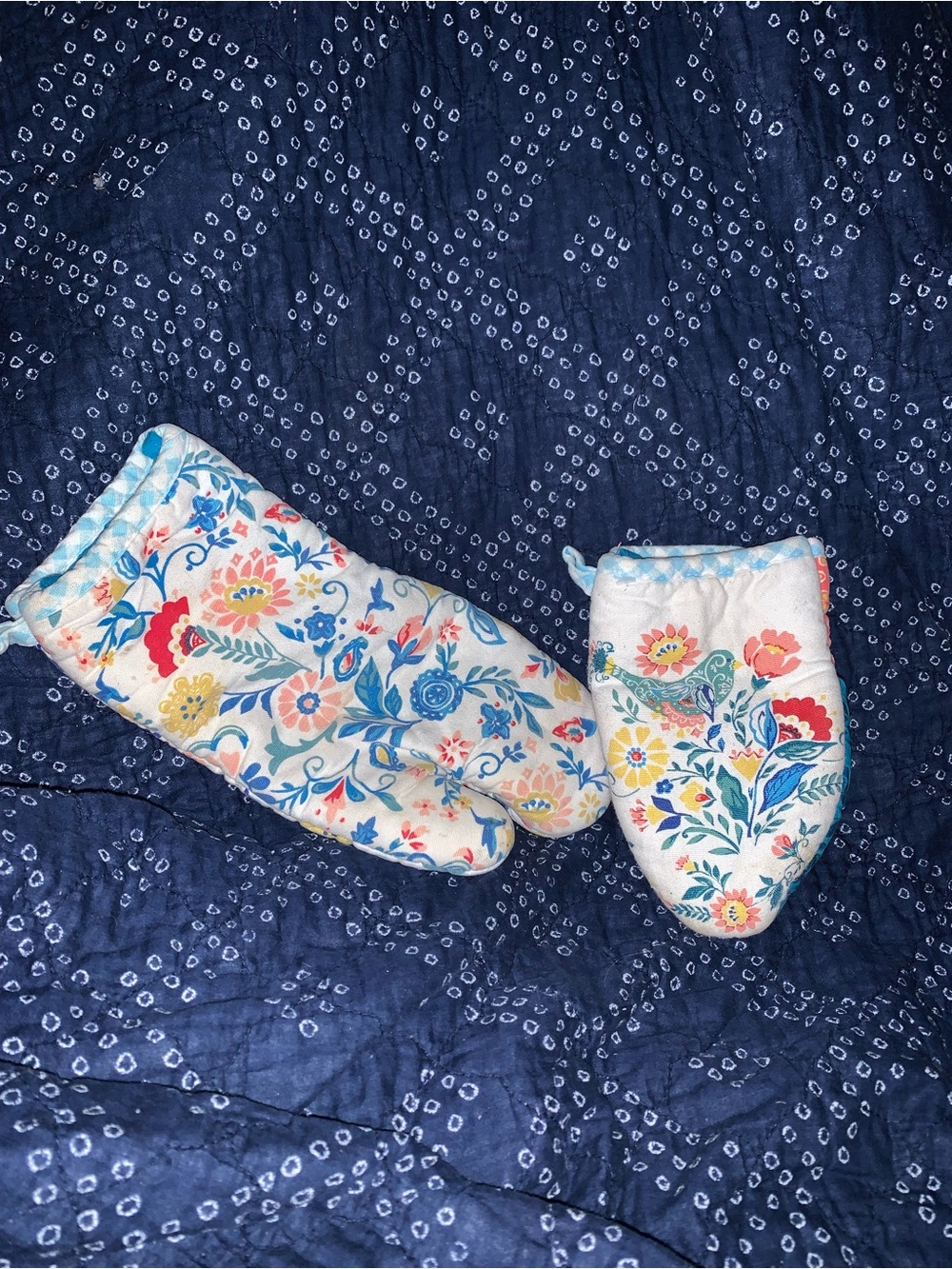 The Pioneer Woman Floral Oven Mitt & Pot Holder Set Cotton Kitchen